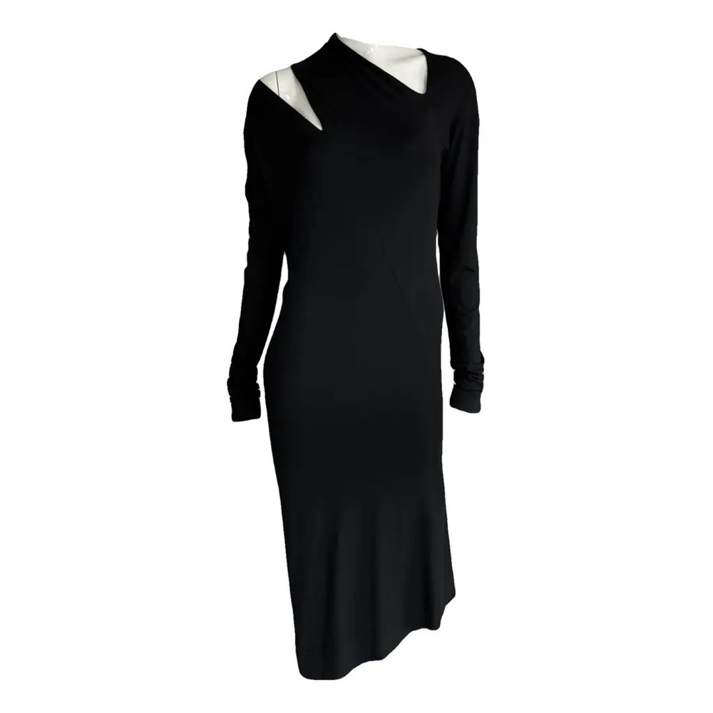 Elegant Black Asymmetrical Dress